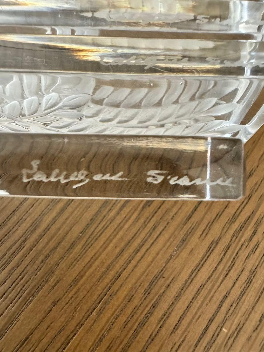 LALIQUE ラリック 1942年 HORTENSEナイフレスト 箸置き4客 ナイフレスト